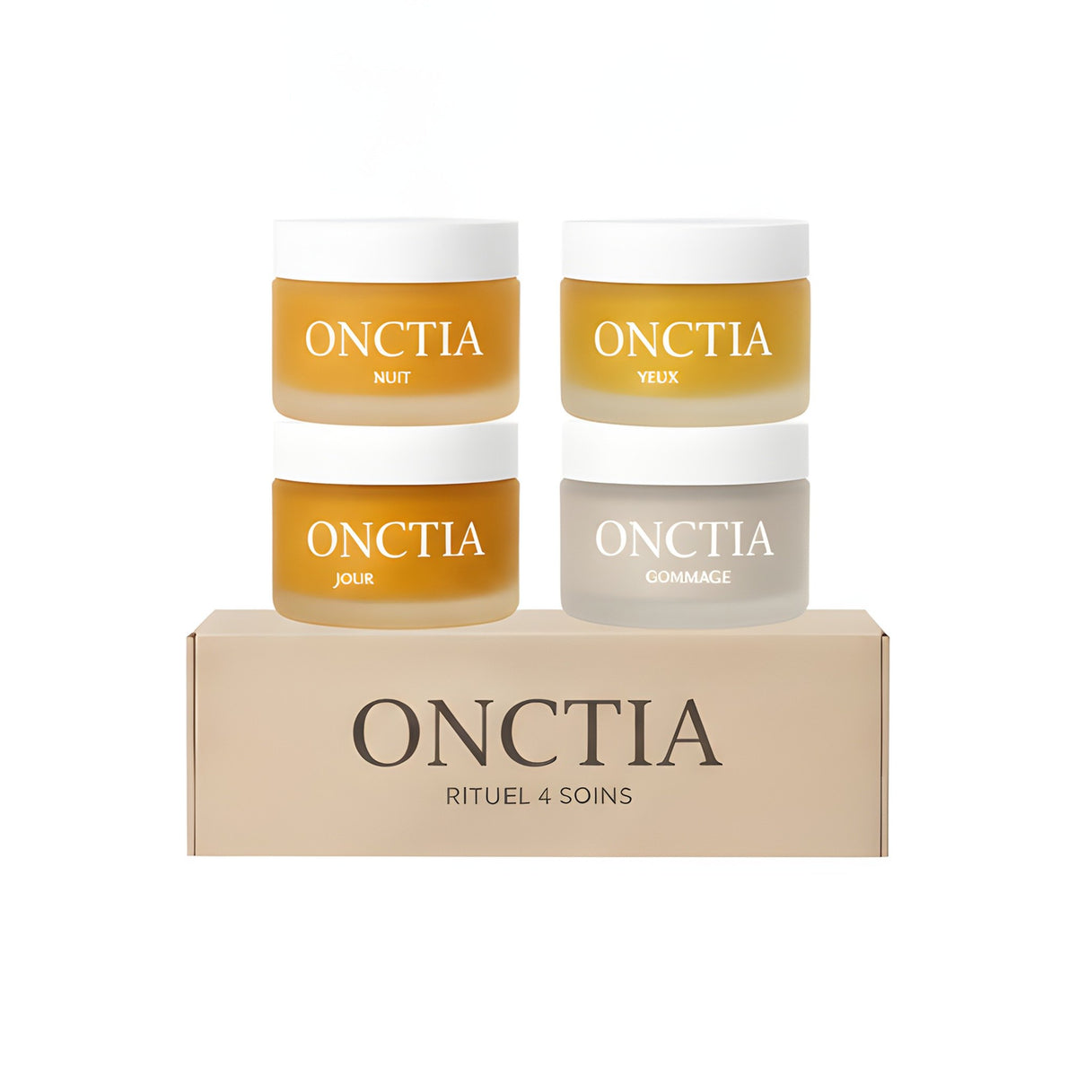 Coffret Onctia Rituel 4 soins : baumes Jour, Nuit, Yeux et Gommage